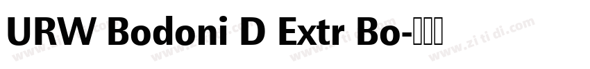 URW Bodoni D Extr Bo字体转换